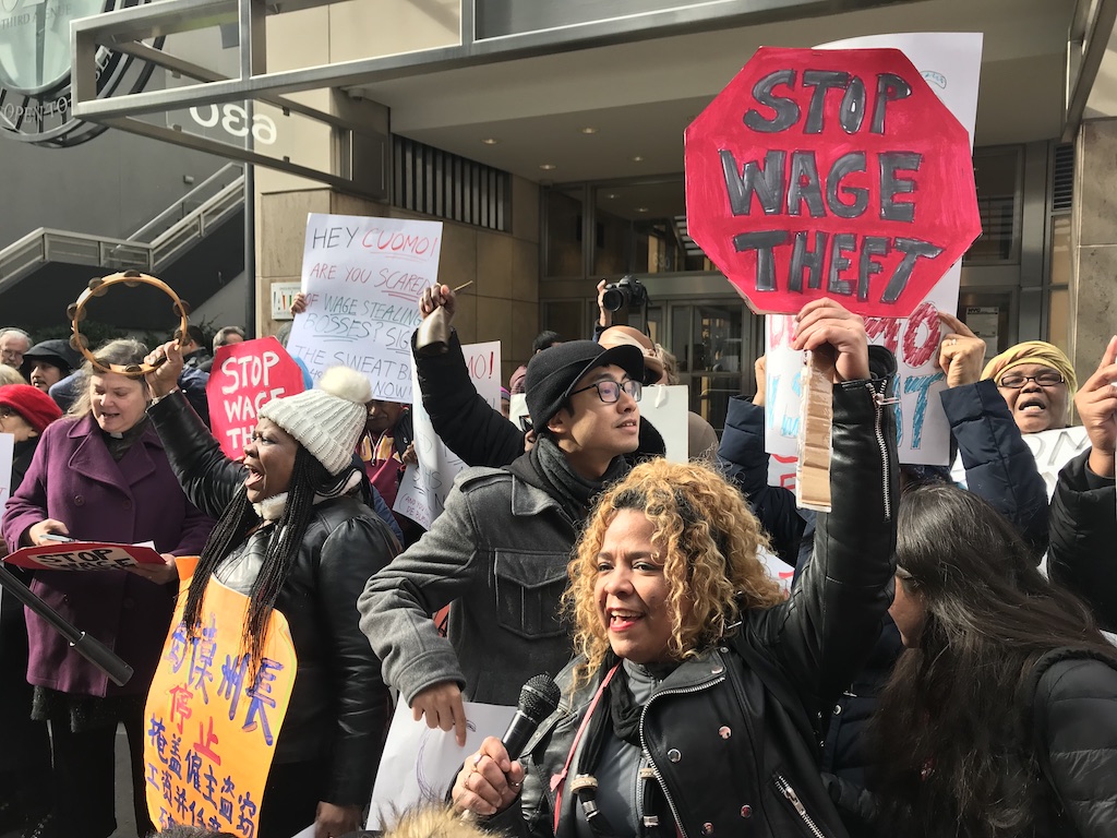 Protesters Rap Cuomo for Inaction on Wage-Theft Bill